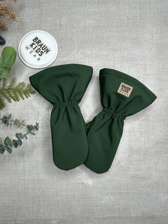 Starpsezonas softshell cimdi  - meža zaļi 